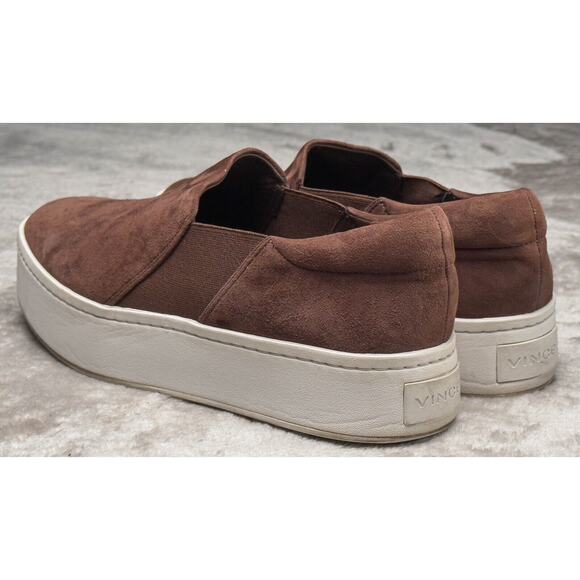 Vince Warren Brown Suede Slip On Platform Sneakers Womens Size 8.5 - Picture 12 of 15